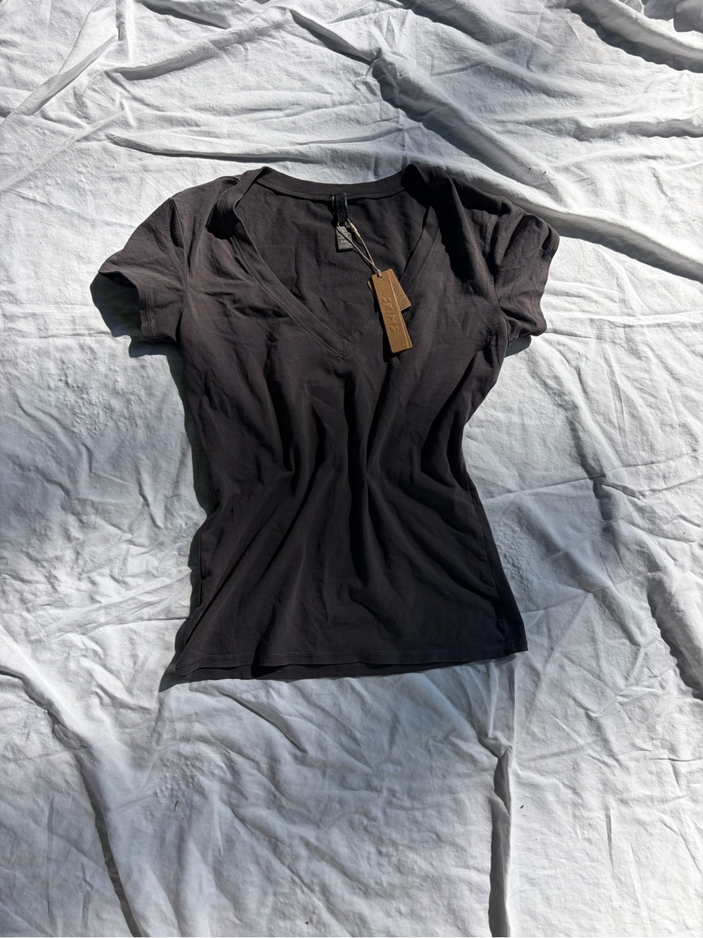 SKIMS Cotton Jersey V-Neck T-Shirt